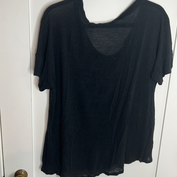 🛍️OLIVIA MOON🌙 oversize black boyfriend cut PARIS Tee - L (fits XXL) - Picture 4 of 6